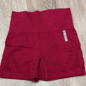 Gymshark Women's Red Athletic Shorts
